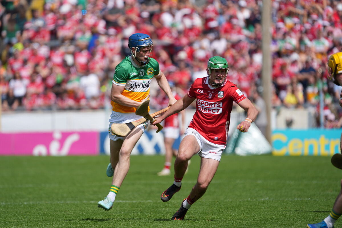 Cork’s Brian Roche pushes past Offaly’s Shane Rigney during Sunday's All-Ireland SHC quarter-final. Picture: Noel Sweeney Cork’s Brian Roche pushes past Offaly’s Shane Rigney during Sunday's All-Ireland SHC quarter-final. Picture: Noel Sweeney