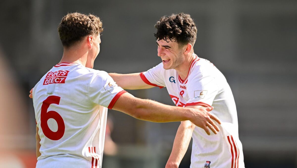 Cork minor players Kieran O'Shea, right, and Conor Downing celebrate after their side's victory over Derry. Picture: Sam Barnes/Sportsfile Cork minor players Kieran O'Shea, right, and Conor Downing celebrate after their side's victory over Derry. Picture: Sam Barnes/Sportsfile