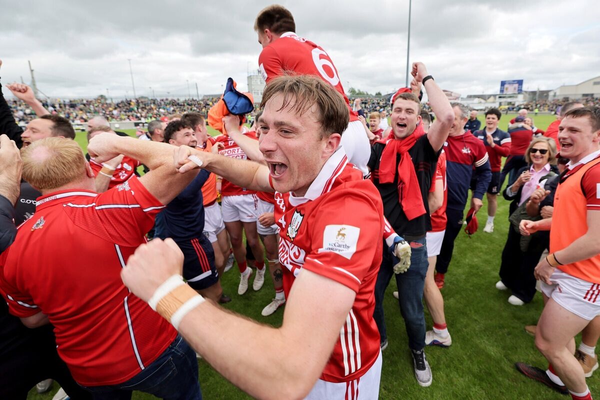 Cork's Seán Meehan after beating Donegal. Picture: Laszlo Geczo/INPHO