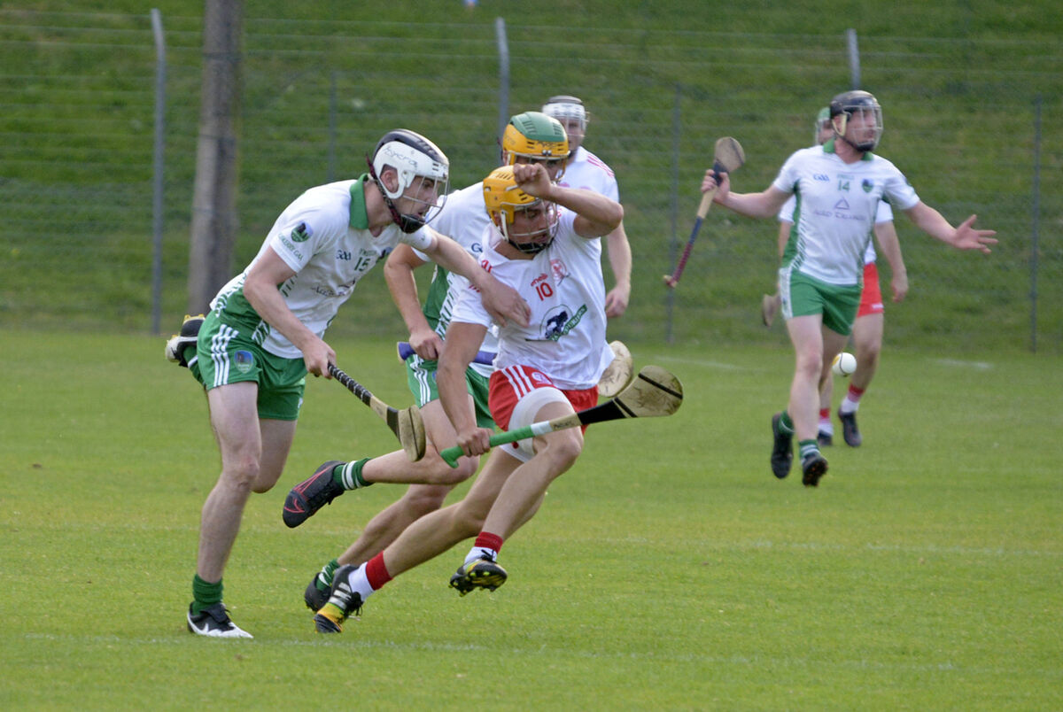 Current Cork panellist Micheál Mullins in action for Seandún against Muskerry's Mark Lucey in 2021. Picture: Denis Boyle Current Cork panellist Micheál Mullins in action for Seandún against Muskerry's Mark Lucey in 2021. Picture: Denis Boyle