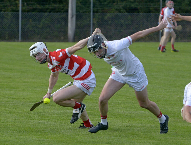Courcey Rovers' Brendan Ryan (left) in action with Alan McEvoy of Blarney - the two clubs are vying for a place in the Division 3 final along with Ballinhassig. Picture: Denis Boyle Courcey Rovers' Brendan Ryan (left) in action with Alan McEvoy of Blarney - the two clubs are vying for a place in the Division 3 final along with Ballinhassig. Picture: Denis Boyle