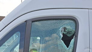 Speed camera van taken off road after windows broken in attack in Tyrone Speed camera van taken off road after windows broken in attack in Tyrone