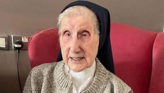 <p>The death has been announced of Sr Colette Hickey, who had recently celebrated her 108th birthday. <span class="contextmenu emphasis CaptionCredit">Picture: Edel House Facebook</span>
</p> <p>The death has been announced of Sr Colette Hickey, who had recently celebrated her 108th birthday. <span class="contextmenu emphasis CaptionCredit">Picture: Edel House Facebook</span>
</p>