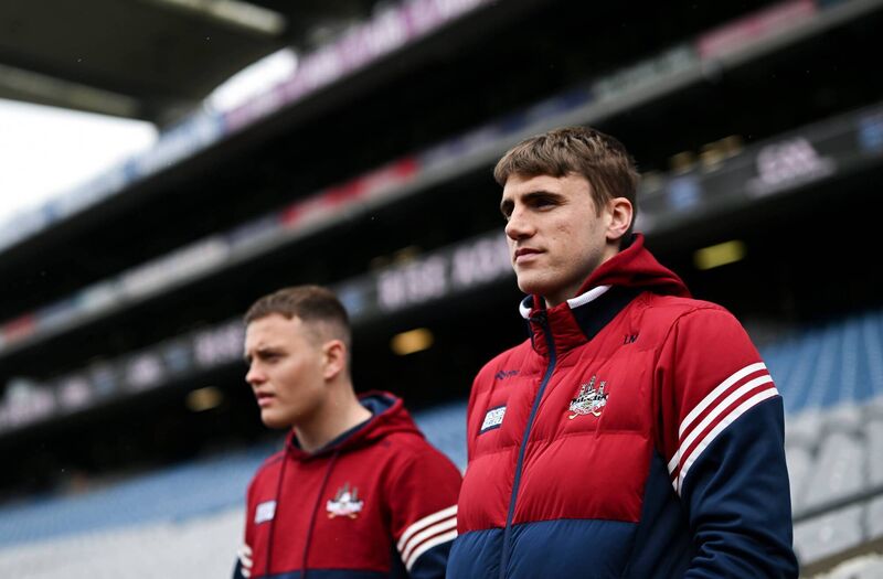 Ian Maguire and Steven Sherlock at Croke Park before their game against Meath in March. Picture: Ramsey Cardy/Sportsfile