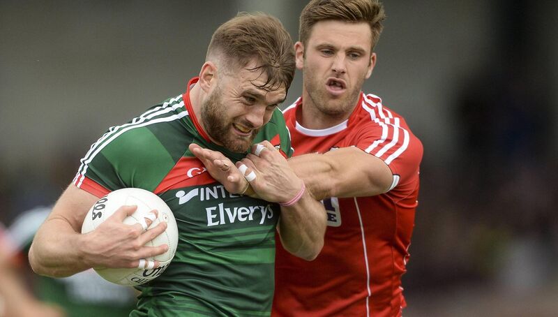 Cork's Eoin Cadogan in action against Aidan O'Shea of Mayo in 2017. Picture: Piaras Ó Mídheach/Sportsfile Cork's Eoin Cadogan in action against Aidan O'Shea of Mayo in 2017. Picture: Piaras Ó Mídheach/Sportsfile