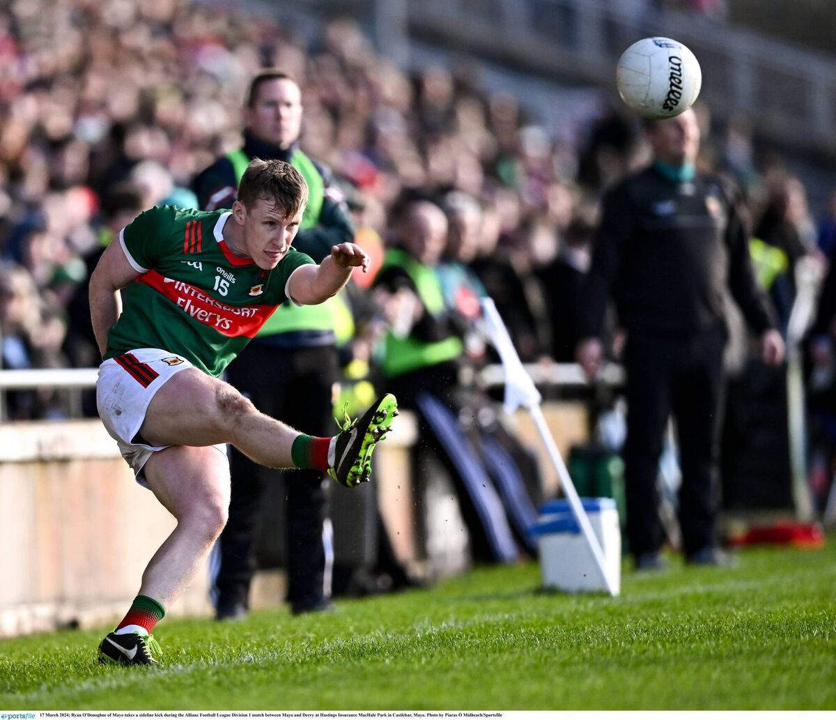 THREAT: Cork will have to wary of Mayo marksman Ryan O'Donoghue at Croke Park on Saturday. Picture: Piaras Ó Mídheach/Sportsfile