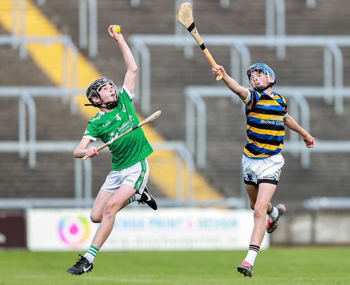 Ballincollig's Tommy Fitzgerald makes a good catch in the final against Michael Cusacks. Picture: Thomas Flinkow/Sportsfile Ballincollig's Tommy Fitzgerald makes a good catch in the final against Michael Cusacks. Picture: Thomas Flinkow/Sportsfile
