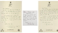 Letters from JK Rowling to terminally ill fan fetch €10,600 at auction