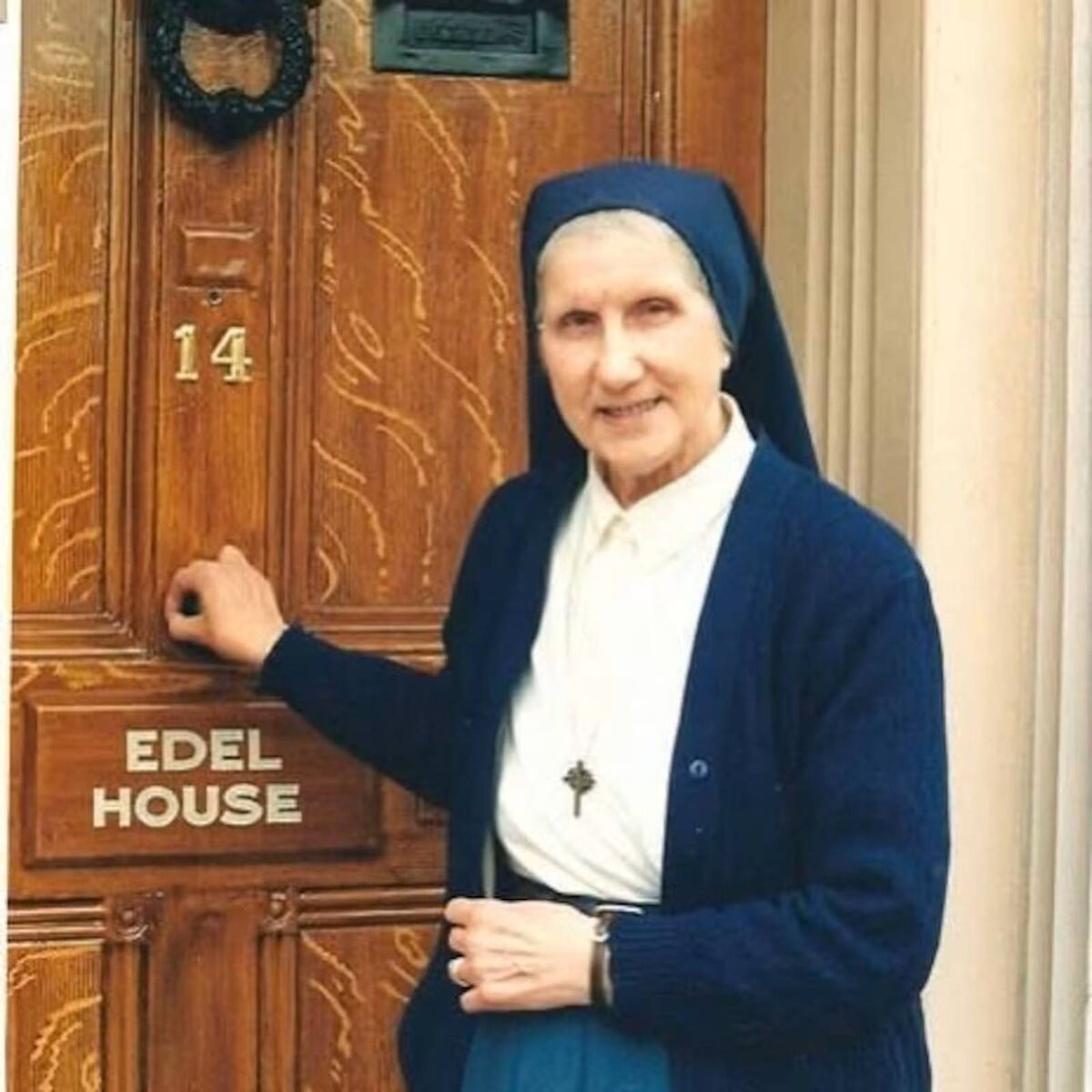 Sr Colette Hickey at Edel House, which she founded.