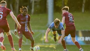 <p>UCD’s Sean Murphy is fouled by Oran Crowe of Cobh Ramblers. Picture: INPHO/Nick Elliott</p>