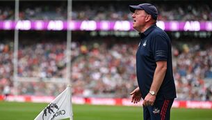 <p>Cork manager John Cleary against Mayo. Picture: Ramsey Cardy/Sportsfile</p>