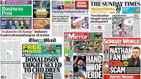 What the papers say: Sunday's front pages