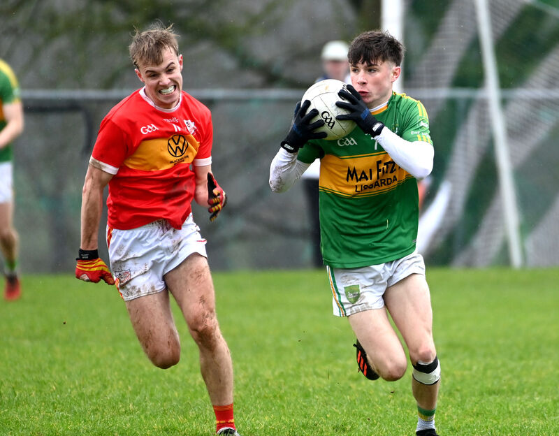 Kilmurry's Seán O'Leary races away from Éire Óg's David Casey last year. Picture: Eddie O'Hare