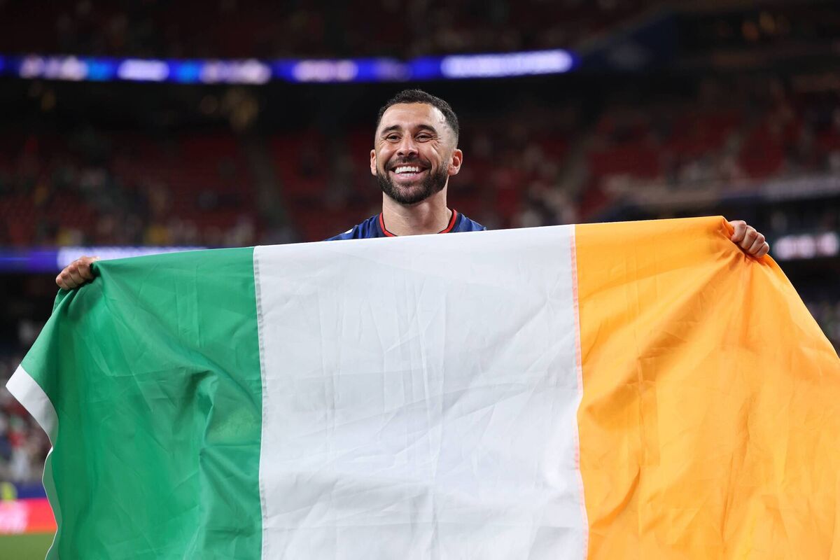 Pico Lopes #4 of Cabo Verde celebrates with an Irish flag after the 0-0 draw during the FIFA World Cup 2026 Group H match against Saudi Arabia at Houston Stadium. Picture: Francois Nel/Getty Images Pico Lopes #4 of Cabo Verde celebrates with an Irish flag after the 0-0 draw during the FIFA World Cup 2026 Group H match against Saudi Arabia at Houston Stadium. Picture: Francois Nel/Getty Images