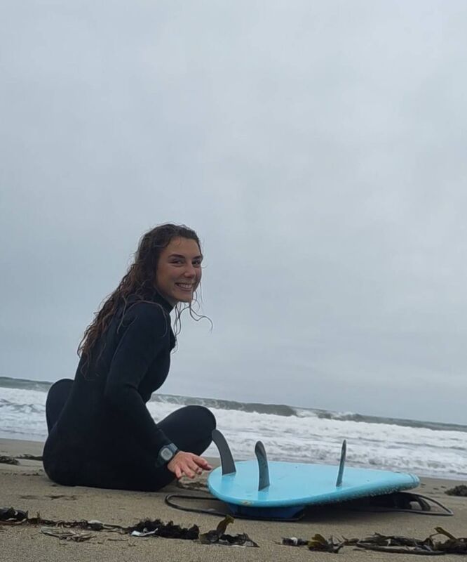 Emma enjoys indulging in her favourite sport of surfing at Garrettstown and Inch beaches in Cork Emma enjoys indulging in her favourite sport of surfing at Garrettstown and Inch beaches in Cork