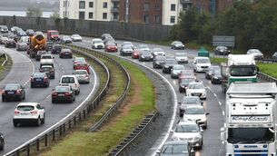 <p>The incident, involving a van and a car, occurred in the eastbound lane of the N40 on Thursday afternoon. Picture: Larry Cummins</p> <p>The incident, involving a van and a car, occurred in the eastbound lane of the N40 on Thursday afternoon. Picture: Larry Cummins</p>