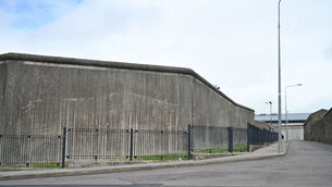 <p> Exterior wall of the 'old' Cork Prison, now disused at Rathmore Road. </p>