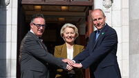 Micheál Martin welcomes European Commission President to his home city