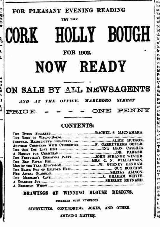 A 1902 ad for the Holly Bough. A 1902 ad for the Holly Bough.