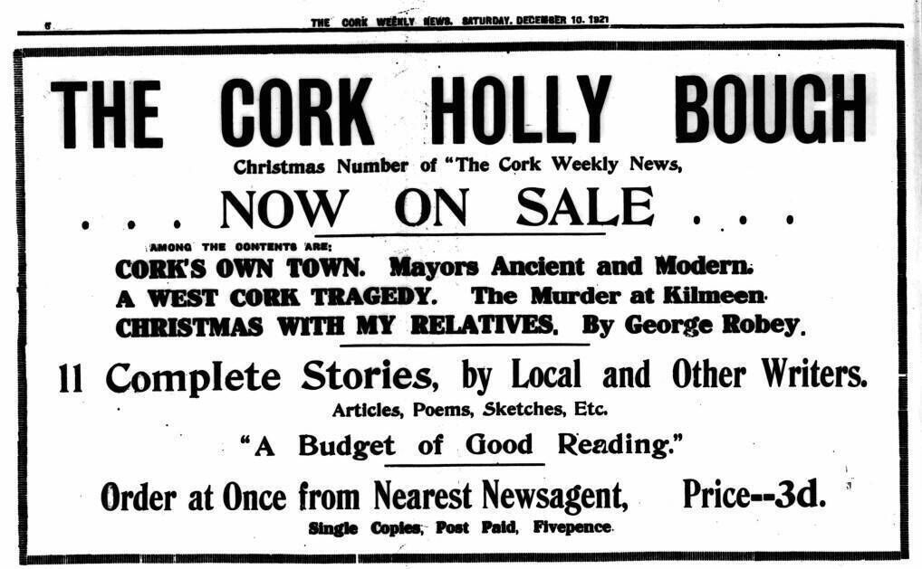 A 1921 ad for the Holly Bough A 1921 ad for the Holly Bough