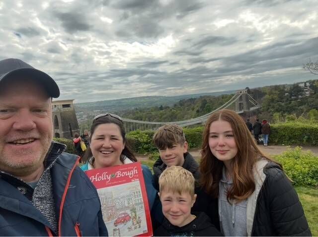 Helen Davey with her husband Alex, and their children Ciara, Jack and Charlie at the Bristol Suspension Bridge. Helen Davey with her husband Alex, and their children Ciara, Jack and Charlie at the Bristol Suspension Bridge.