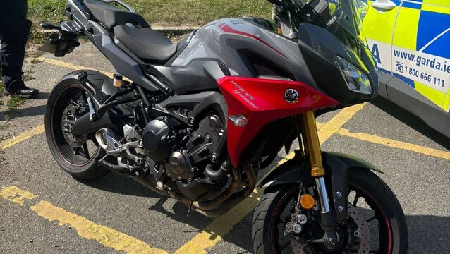 <p>A motorbike seized by gardaí last year.</p>