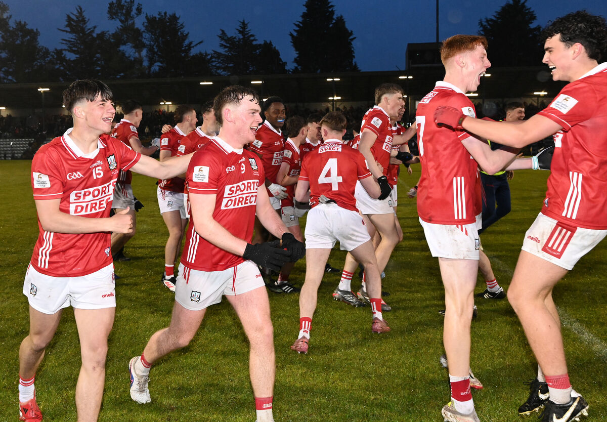 Cork players celebrate after defeating Kerry in the Electric Ireland Munster MFC final. Picture: Eddie O'Hare Cork players celebrate after defeating Kerry in the Electric Ireland Munster MFC final. Picture: Eddie O'Hare