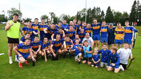 Carrigaline footballers edge out Uibh Laoire with Niall Coakley winner to lift Paudie Palmer Memorial Trophy
