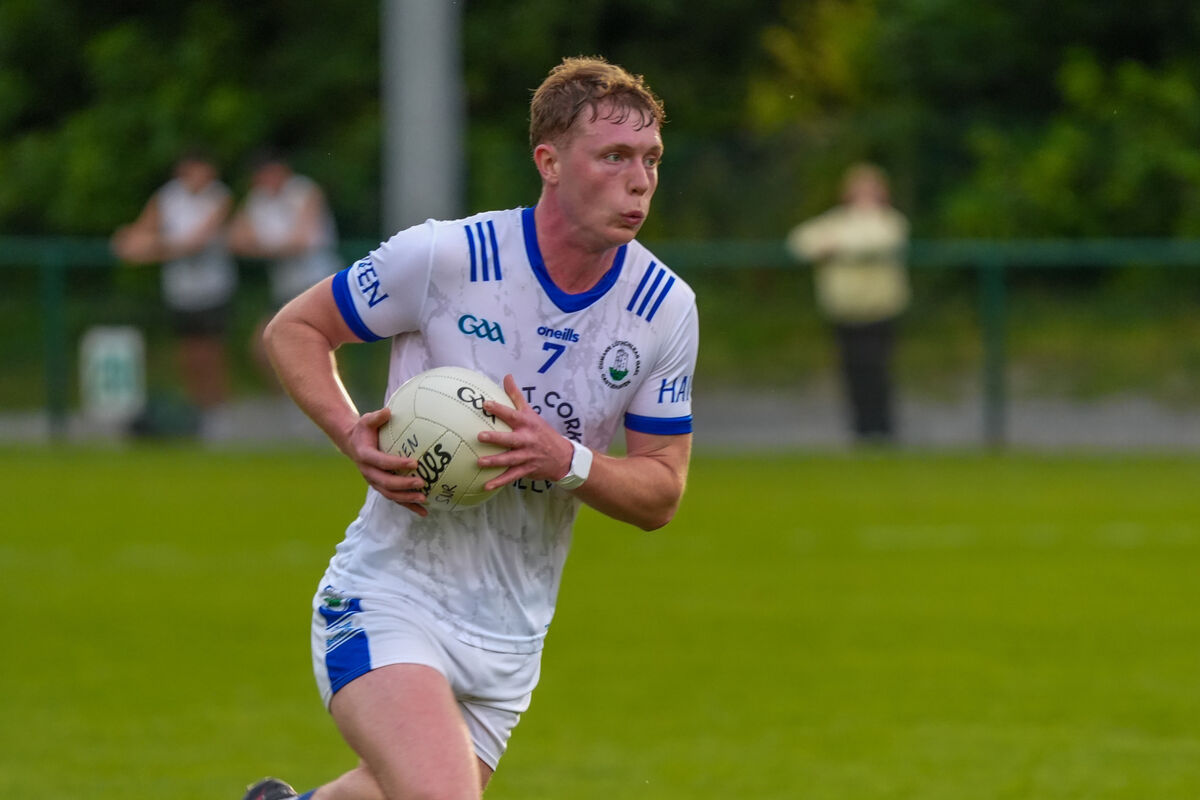 Castlehaven’s Jack O’Neill drives up the pitch. Picture: Noel Sweeney Castlehaven’s Jack O’Neill drives up the pitch. Picture: Noel Sweeney