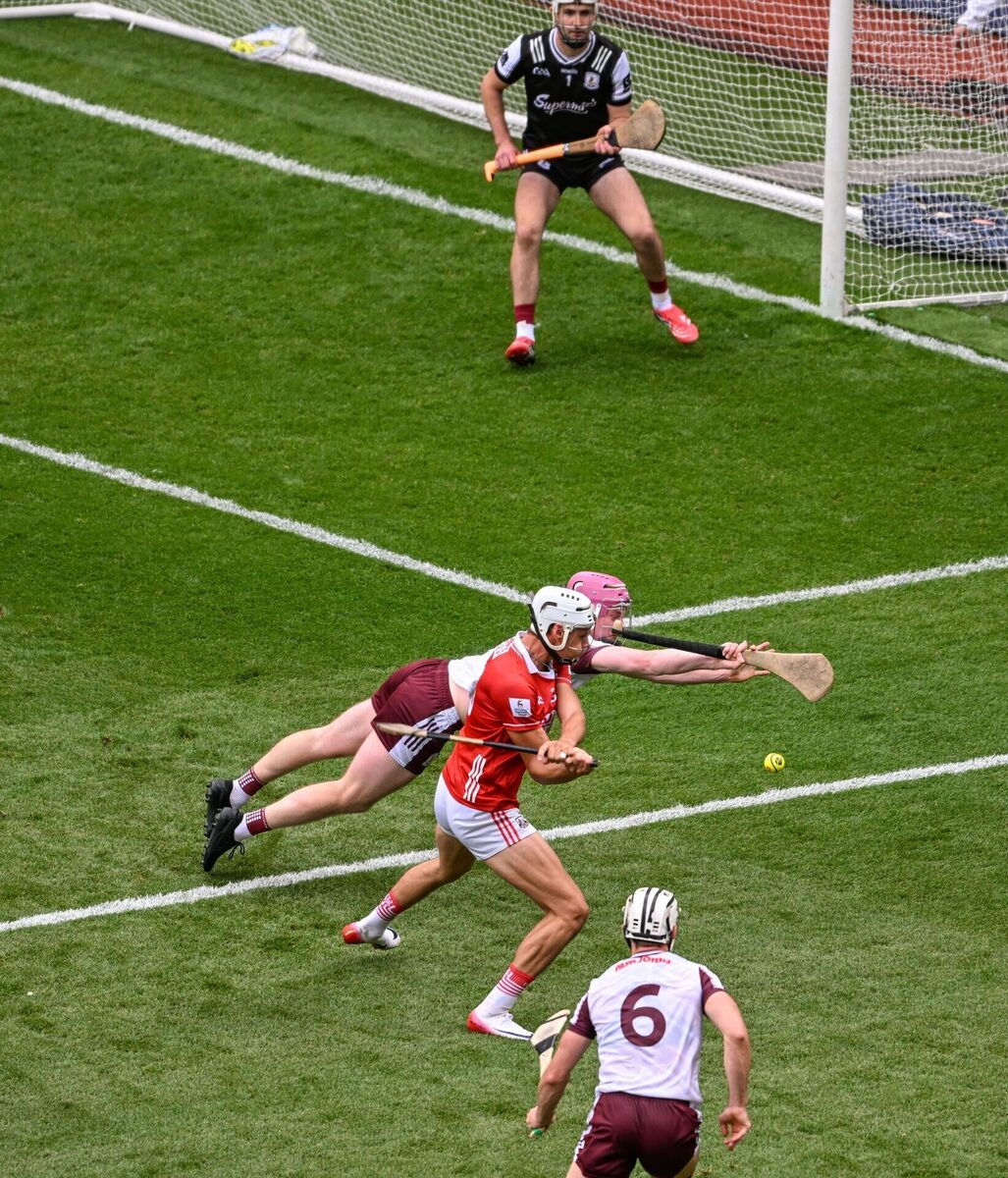 Alan Walsh about to score Cork's first-half goal. Picture: Daire Brennan/Sportsfile