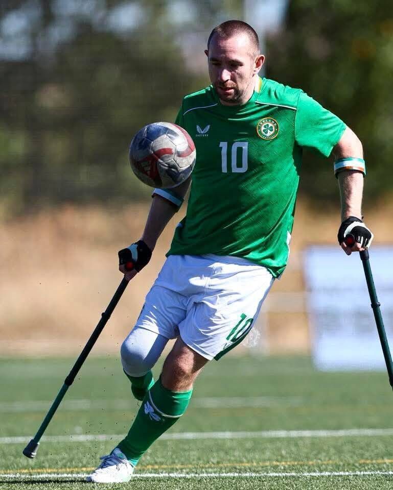 Kevan O’Rourke of Cork City and Ireland Amputee team. BOC Kevan O’Rourke of Cork City and Ireland Amputee team. BOC