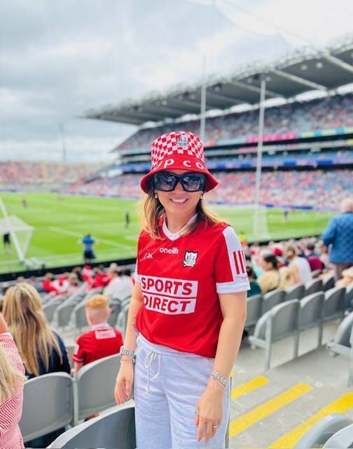 Cork fan Thu Van Nguyen at Croke Park for the Cork and Galway All-Ireland semi final. 