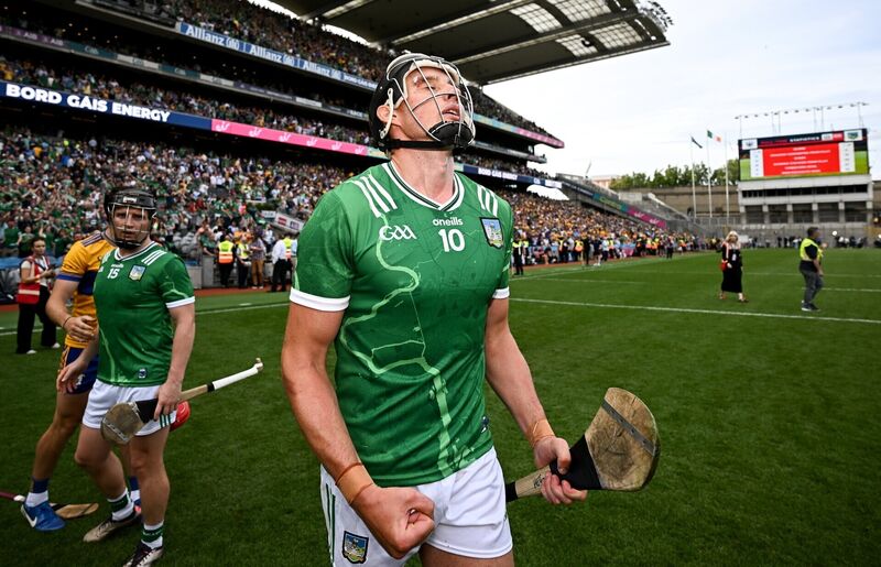 Relief for Gearóid Hegarty of Limerick. Picture: Seb Daly/Sportsfile Relief for Gearóid Hegarty of Limerick. Picture: Seb Daly/Sportsfile