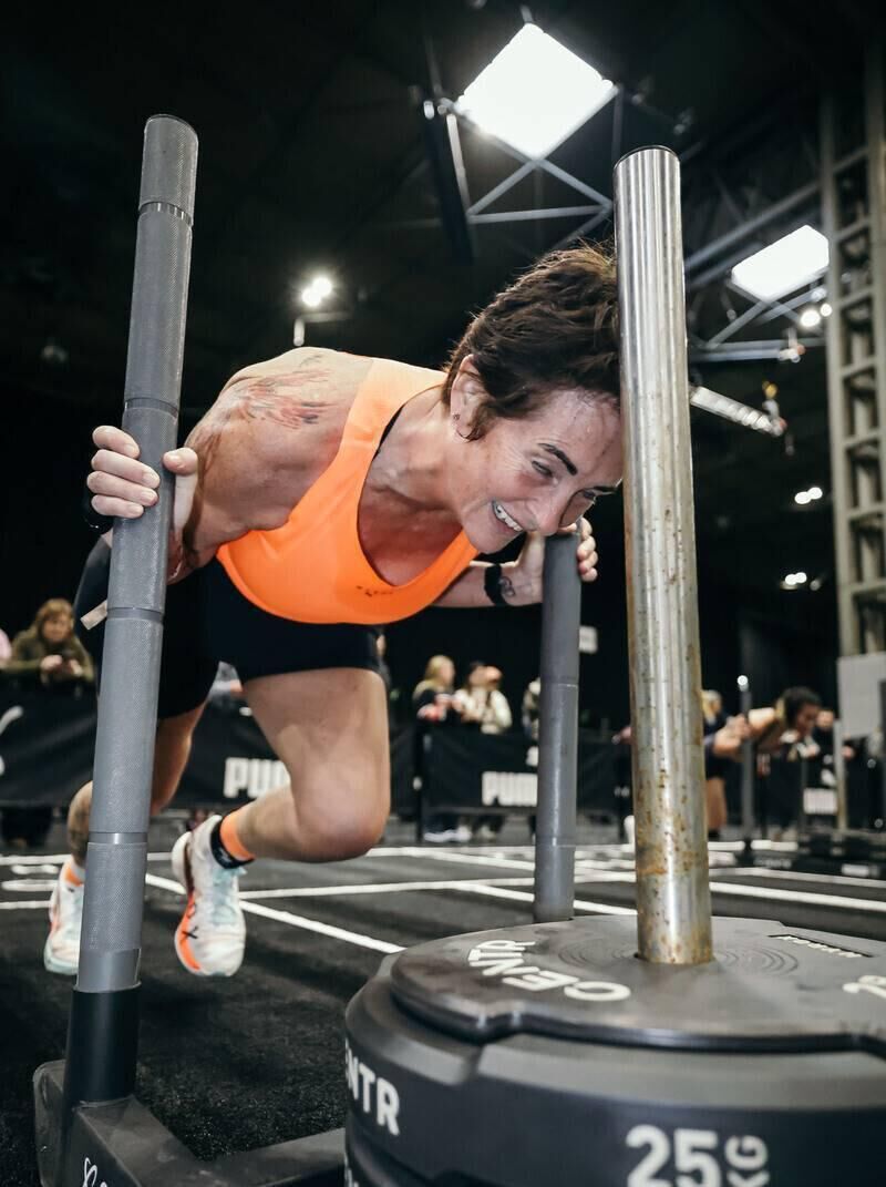 Joanne discovered Hyrox in her 50s and says it has changed her life. Joanne discovered Hyrox in her 50s and says it has changed her life.