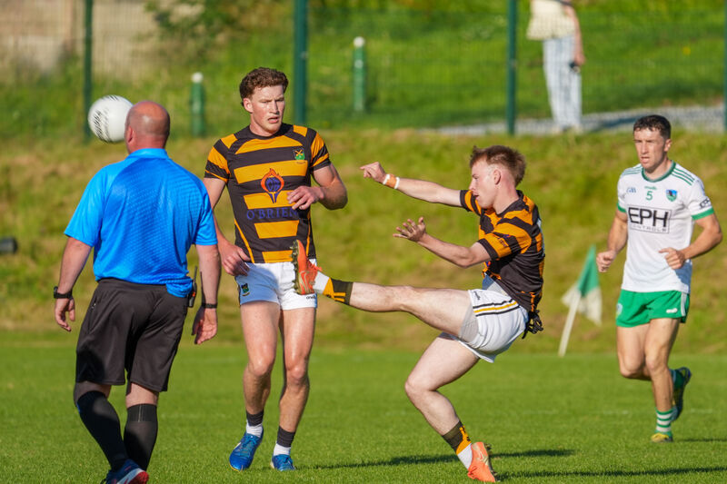 Avondhu’s Ben Twomey shoots for a point against Muskerry. Picture: Noel Sweeney Avondhu’s Ben Twomey shoots for a point against Muskerry. Picture: Noel Sweeney