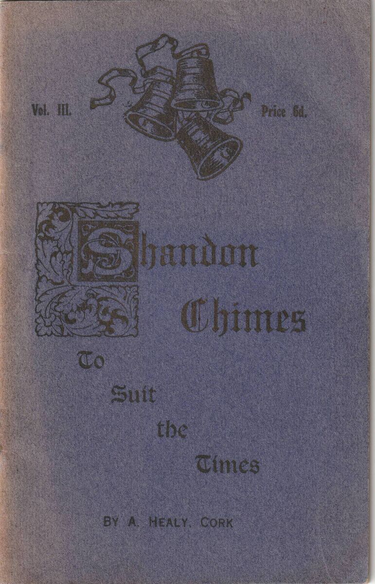 The cover of the copy of Shandon Chimes, which Cyril found in his book collection. It dates back to the 1930s. The cover of the copy of Shandon Chimes, which Cyril found in his book collection. It dates back to the 1930s.