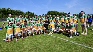 <p> Bride Rovers co-captains Conleith Ryan and goalkeeper Cian Hogan, and teammates with the cup after their win over Erin’s Own in the Red FM Cork County Hurling League Division Two final at Lisgoold. Picture: Larry Cummins</p> <p> Bride Rovers co-captains Conleith Ryan and goalkeeper Cian Hogan, and teammates with the cup after their win over Erin’s Own in the Red FM Cork County Hurling League Division Two final at Lisgoold. Picture: Larry Cummins</p>
