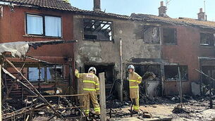 Fire which destroyed homes ‘likely caused by embers from nearby bonfire’