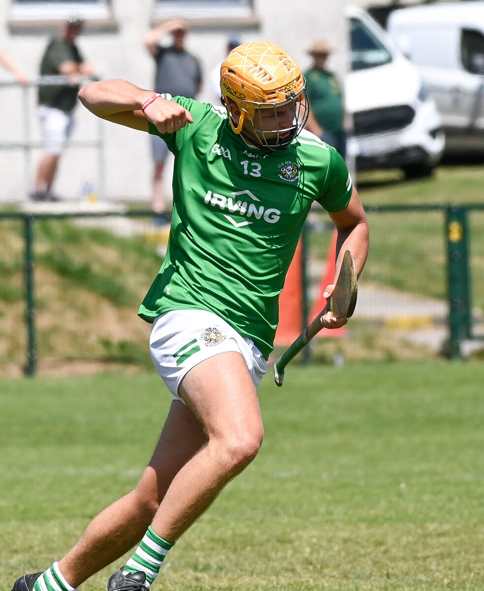 Aghada's Noah Devoy celebrates his goal against Sarsfields. Picture: David Keane. Aghada's Noah Devoy celebrates his goal against Sarsfields. Picture: David Keane.