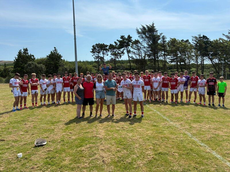 Setanta O’Sullivan and Ryan Healy with their parents in Cahermore. Picture: Garnish GAA Setanta O’Sullivan and Ryan Healy with their parents in Cahermore. Picture: Garnish GAA