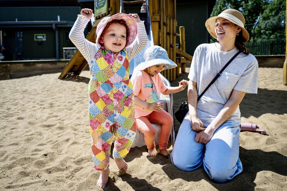 Rudy Mohamah, with her daughters Karina and Dalia from Cork city, enjoy a day out at Fota Wildlife Park. Rudy Mohamah, with her daughters Karina and Dalia from Cork city, enjoy a day out at Fota Wildlife Park.