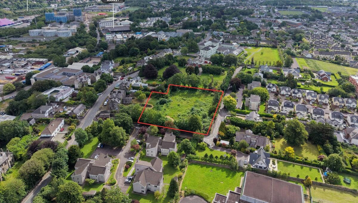 Aerial view of the site at Ashton Place, Cork. Aerial view of the site at Ashton Place, Cork.