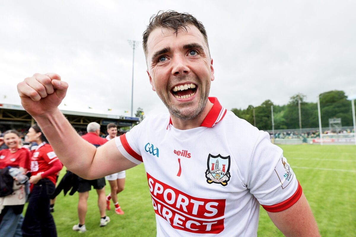Cork goalkeeper Patrick Doyle celebrates after victory against Donegal. Picture: Laszlo Geczo/INPHO Cork goalkeeper Patrick Doyle celebrates after victory against Donegal. Picture: Laszlo Geczo/INPHO