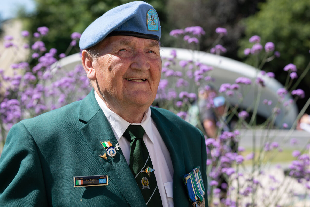 Congo veteran Jim Cotter in Fitzgerald’s Park at the National Day of Commemoration in honour of all Irishmen and Irishwomen who died in past wars or on service with the United Nations. Photo: Darragh Kane Congo veteran Jim Cotter in Fitzgerald’s Park at the National Day of Commemoration in honour of all Irishmen and Irishwomen who died in past wars or on service with the United Nations. Photo: Darragh Kane