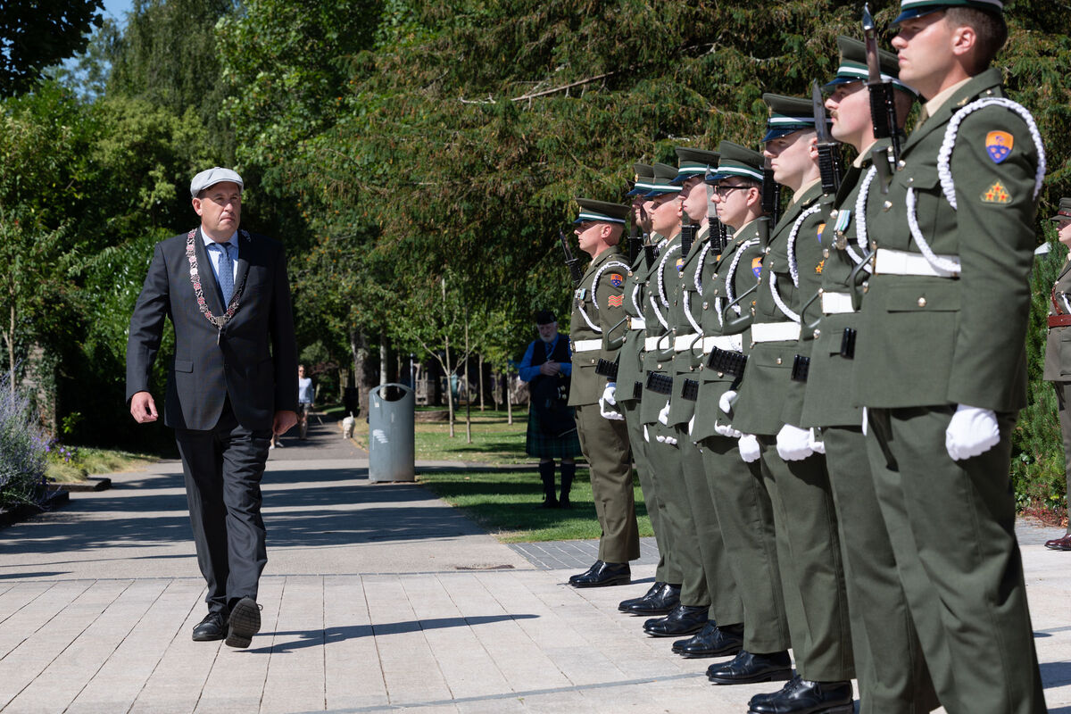 Deputy Lord Mayor Cllr Kieran McCarthy inspecting the Guard of Honour. Photo: Darragh Kane Deputy Lord Mayor Cllr Kieran McCarthy inspecting the Guard of Honour. Photo: Darragh Kane