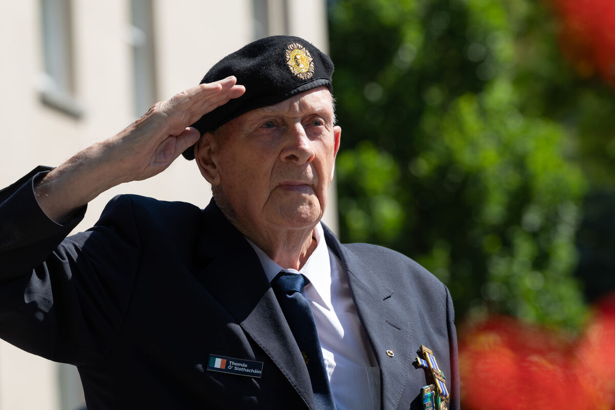 Thomás Ó Síothcháin, Organisation of National Service, in Fitzgerald’s Park at the National Day of Commemoration. Photo: Darragh Kane Thomás Ó Síothcháin, Organisation of National Service, in Fitzgerald’s Park at the National Day of Commemoration. Photo: Darragh Kane