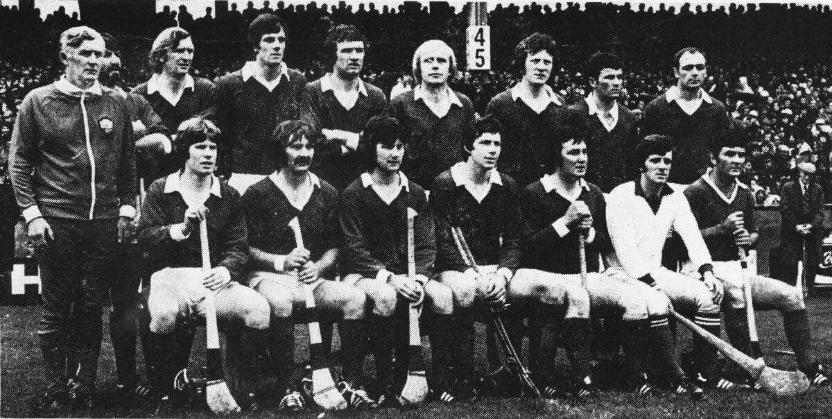 The 1977 Cork hurling team. Back: Fr Bertie Troy, Tim Crowley, Ray Cummins, Jimmy Barry-Murphy, John Horgan, Johnny Crowley, Brian Murphy, Denis Coughlan. Front row: Dermot McCurtain, Gerald McCarthy, Tom Cashman, Martin O'Doherty (c), Seanie O'Leary, Martin Coleman, Charlie McCarthy. Taken from Cork's Hurling Story by Tim Horgan, published by The Collins Press, 2010 The 1977 Cork hurling team. Back: Fr Bertie Troy, Tim Crowley, Ray Cummins, Jimmy Barry-Murphy, John Horgan, Johnny Crowley, Brian Murphy, Denis Coughlan. Front row: Dermot McCurtain, Gerald McCarthy, Tom Cashman, Martin O'Doherty (c), Seanie O'Leary, Martin Coleman, Charlie McCarthy. Taken from Cork's Hurling Story by Tim Horgan, published by The Collins Press, 2010