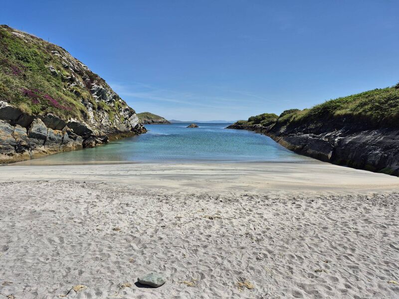 The secluded beach at Scairt on the north-east of Bere Island The secluded beach at Scairt on the north-east of Bere Island