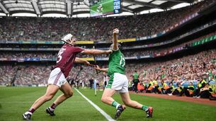<p>WE MEET AGAIN: Peter Casey of Limerick in action against Daithí Burke of Galway during the 2018 All-Ireland final at Croke Park. Picture: Stephen McCarthy/Sportsfile</p> <p>WE MEET AGAIN: Peter Casey of Limerick in action against Daithí Burke of Galway during the 2018 All-Ireland final at Croke Park. Picture: Stephen McCarthy/Sportsfile</p>