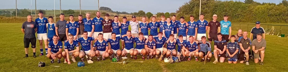 Ballinhassig's Junior A Hurlers celebrating their victory over Courcey Rovers in the South East Junior A Hurling League Final at Riverstick 